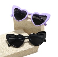Lunettes de soleil rétro colorées en forme de cœur, grandes montures, accessoires photo, cadeaux pour enterrement de vie de jeune fille et mariage