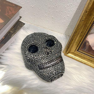 Luxo Crânio Halloween Gift Purse Diamantes <span class=keywords><strong>Clutch</strong></span> Bags Mulheres Strass Evening Bag Sacos De Casamento Cristal Cadeia Dia Embreagens - Product Image 5