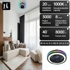 <b>Modern</b> <b>Ceiling</b> Fan <b>Light</b> <b>LED</b> Daylight Illumination Remote Control Aluminum Body Surface Mounted Bedroom CRI 90 IP33 AC/DC 3-Year - Product Image 2