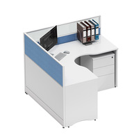 Poste de travail modulaire en PVC ignifuge, style minimaliste moderne, pour bureau, cloison de séparation, combinable librement pour plusieurs personnes