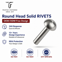 Rivets pour meubles et quincaillerie TianFang, rivets pleins à tête ronde en acier inoxydable sur mesure, support complet OEM ODM et devis rapide