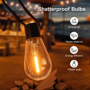 Luces de patio S14 de larga duración para jardín y terraza, como luces de cadena comerciales al por mayor para uso en restaurantes - Product Image 4