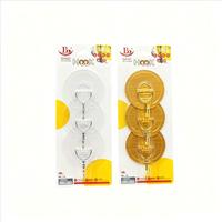 Sticker mural avec logo personnalisé cintres colorés réutilisables auto-adhésif forme ronde outils en plastique maison crochet salle de bain vêtements en fer