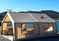Tentes de voyage en toile portable robuste pour 3-4 personnes Tente de voyage gonflable en plein air