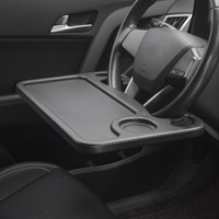 Table à manger multifonctionnelle montée sur le volant, bureau d'écriture, support pour ordinateur portable, plateau de rangement pour voiture, petite table