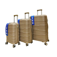 Maleta de PP brillante de diseño Popular de tirador 2025, bolsa de viaje impermeable de carcasa dura, traje de equipaje ligero