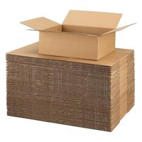 Boîtes d'expédition en carton ondulé avec logo personnalisé, emballage en carton kraft pliable pour la livraison de produits de commerce électronique et l'expédition de vente au détail