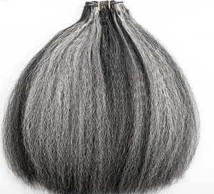 <span class=keywords><strong>Capelli</strong></span> Umani Ricci <span class=keywords><strong>Crespi</strong></span> Grigi e <span class=keywords><strong>Bianchi</strong></span> per Intrecciare, Extension di <span class=keywords><strong>Capelli</strong></span> Vergini Ondulati per Donne - Product Image 5