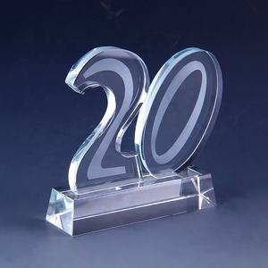 تصميم على شكل أرقام عربية ، 5/10/15/20 سنة ، ذكرى سنوية ، بلورة الكريستال ، تذكارات تذكارية ، هدية - Product Image 5