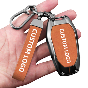 Étui de protection haut de gamme en métal pour <span class=keywords><strong>clé</strong></span> de voiture <span class=keywords><strong>Peugeot</strong></span> 408X 5008 308 2008 508L PHEV - Orange Gris Coque de <span class=keywords><strong>clé</strong></span> à protection intégrale avec <span class=keywords><strong>porte</strong></span>-clés - Product Image 4