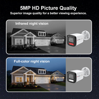Système de caméra CCTV analogique AHD 5MP OEM, caméra de surveillance et système de caméra de sécurité CCTV IP, kit NVR 8CH avec vision nocturne couleur