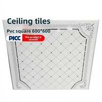 Panneau de plafond en PVC carré 600 x 600 mm, imperméable, décoratif, pour projets intérieurs
