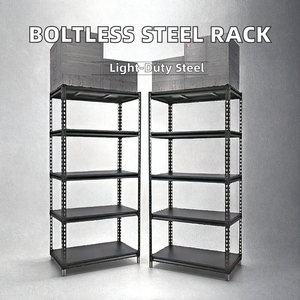 Home Warehouse Storage Boltless Shelving Rack Double-Sided Light-Duty Steel 2 <b>Shelves</b> Solid Backless Corrosion Protected Quick - Product Image 1