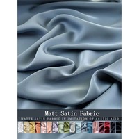 Vente en gros 100% Polyester organique Matt Satin Tissu Sergé Liquide Robe Soyeuse Décoration pour Hommes Sous-Vêtements Costumes Certifié GRS