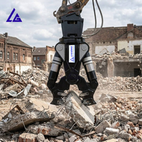 Concasseur hydraulique de béton testé en charge pour excavatrice, conforme CE, haute force de broyage, démolition intérieure