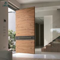 Porte d'entrée pivotante moderne, design personnalisé, en aluminium moulé, porte de sécurité antivol pour appartement et villa, sortie d'usine