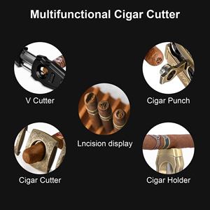 Cortador de Cigarros de Lujo de Alta Calidad, Juego de Cortador de Cigarros de Acero Inoxidable con Logotipo Personalizado, Cortador de Cigarros de Mesa Tipo Guillotina para Kit de Accesorios de Cigarros - Product Image 5
