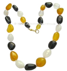 Wholesale Gemstone <b>Crystal</b> Black Yellow Onyx Necklace Fashion Jewelry Necklaces - Product Image 2