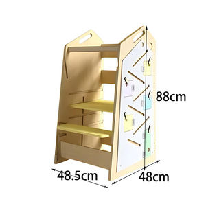 מגדל למידה לתינוקות בצורת בית, מתכוונן לגובה, שרפרף עזר למטבח עם משחק מונטסורי - Product Image 6