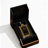 Boîte rigide de luxe noire pour flacon de parfum Attar 100 ml, logo en relief, emballage de parfum haut de gamme pour les marques de parfums