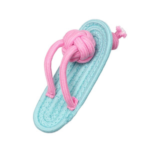 Cotton Rope Chew Toy For <b>Dogs</b> Teething Teeth Cleaning Indoor Use Pink Blue Braided - Product Image 3