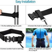 Kit d'entraînement de natation réglable avec cordon élastique durable ceinture de natation et bande de résistance équipement de fitness pour l'entraînement en piscine
