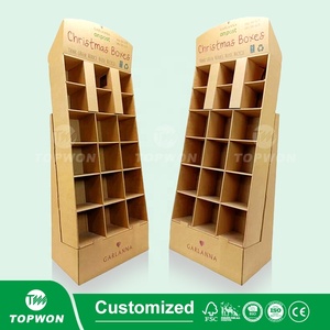 Soporte de exhibición de suelo de cartón corrugado de prototipado rápido de alta calidad, soporte de exhibición de papel Kraft de suelo emergente personalizado - Product Image 3