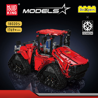 MOULD KING 18020S-Ensemble de tracteurs à chenilles pneumatiques techniques, jouets, cadeaux de Noël, briques MOC, blocs de construction éducatifs pour enfants