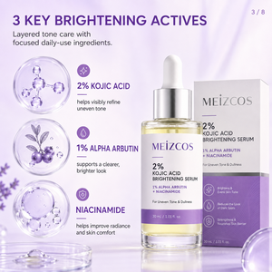Suero <span class=keywords><strong>de</strong></span> Niacinamida <span class=keywords><strong>de</strong></span> Marca Privada 1% Alfa Arbutina 2% Ácido Kójico Multiusos Personalizado para Aclarar la Piel y Corregir Manchas Oscuras - Product Image 6