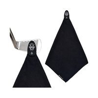Serviette de golf DZ personnalisée à séchage rapide en microfibre gaufrée, avec logo, aimant puissant et crochet, pour homme et club de golf