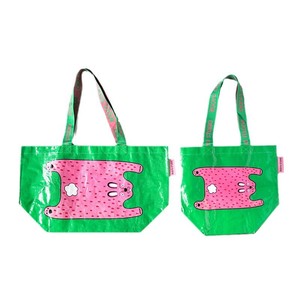 Borsa riciclata in tessuto a pp borsa della spesa in plastica riutilizzabile personalizzata in laminato con logo in polipropilene borsa della spesa impermeabile - Product Image 6