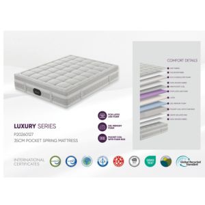 <span class=keywords><strong>Matelas</strong></span> à ressorts ensachés EON HOME Série Luxe 35 cm, mousse PCM, mousse à mémoire de forme gel, CertiPUR-US, OEKO-TEX Premium - Product Image 1