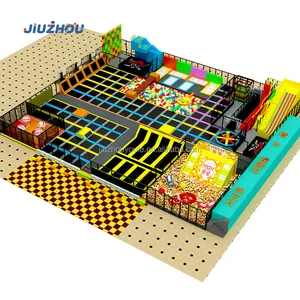 商业蹦床制造商空气儿童室内蹦床公园出售冒险蹦床公园