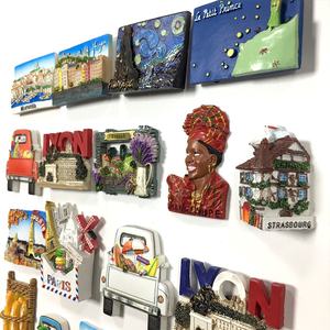 Source de commerce électronique créative française pour l'artisanat décoratif de Noël pour les souvenirs de réfrigérateur Aimants peints en résine - Product Image 2