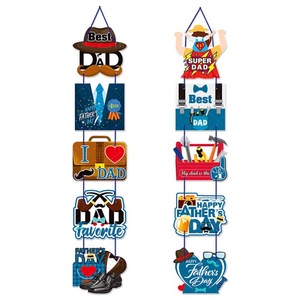 Meilleur papa porte avant décoration suspendue pour fête des pères fête fête vaisselle décorations de table bannière pour la célébration de papa - Product Image 6
