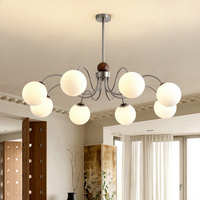 Lampe suspendue moderne Nordic Magic Bean, lustre français pour salon, style vintage Bauhaus, lampe suspendue en fer pour restaurant et chambre à coucher