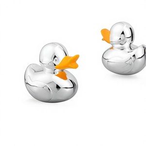 WINKO Duck Piggy Bank ออมสินกระปุกออมสินเป็ดอีพ็อกซี่สีเหลืองสีบรอนซ์ขาว - Product Image 1
