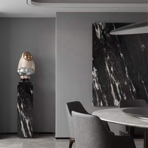 Brilliance Pierre de marbre noir cambrien de luxe haut de gamme Dalle de marbre Cosmicblack Storm - Product Image 6