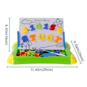Papan gambar 2 in 1 dengan huruf angka simbol, mainan papan sketsa Doodle edukasi dapat dihapus untuk belajar anak-anak - Product Image 2