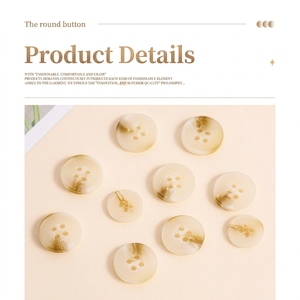 Boutons personnalisés en résine polyester, style corne, en gros, attaches décoratives rétro pour manteaux, chemises et vêtements quotidiens - Product Image 4