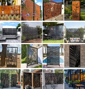 Paneles Decorativos de Acero Corten Ecológicos para Jardín, con Acabado Natural Oxidado en Naranja, Modernos, para Privacidad en Balcones y Jardines Exteriores - Product Image 2