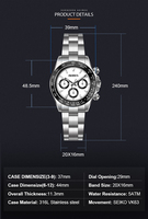 Montre sport de luxe de haute qualité pour homme, avec logo personnalisé, bracelet en acier inoxydable, étanche, nouvelle collection.
