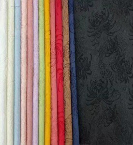 Vải dệt kim polyester cao cấp chất lượng cao, màu hồng, dệt <span class=keywords><strong>jacquard</strong></span> nổi - Product Image 1