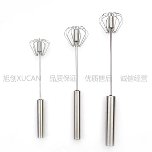 Sbattitore per uova in acciaio inossidabile a mano strumento da cucina semi automatico eco-friendly in metallo frullino per uova - Product Image 5