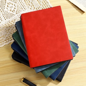 Business Office Notebook A5 <b>A6</b> Imitation Leather Notepad Solid Color Customizable Journal Notebook Wholesale - Product Image 2