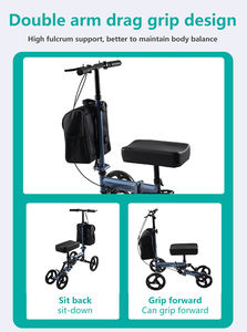 مشاية للركبة خفيفة الوزن قابلة للضبط, للمشي في ركبة الساق المكسورة ، سكوتر ، للقدمين المكسورة ، عكازات مشي طبية للركبة - Product Image 6