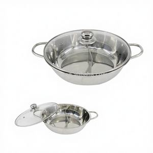 Marmite à <span class=keywords><strong>fondue</strong></span> en acier inoxydable 304 grande capacité, design rustique, ustensile de cuisine, pour <span class=keywords><strong>fondue</strong></span> chinoise (shabu-shabu), cuisinière à <span class=keywords><strong>induction</strong></span>, soupe et légumes - Product Image 2