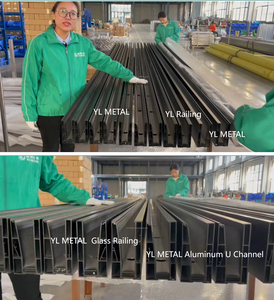 YL METAL Ringhiera in Vetro a Canale U in Alluminio Nero Facile da Installare Ringhiera Moderna Senza Telaio in Vetro per Balcone - Product Image 6