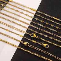 Cadenas de Acero Inoxidable de Alta Calidad al por Mayor, Chapadas en Oro y Plata PVD, Cadenas Cruzadas/Cadenas de Caja/Cadenas de Cuentas para DIY