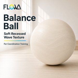 Ballon d'équilibre anti-éclatement FLOWA 65 cm en PVC texturé ondulé mat pour l'entraînement à l'équilibre, à la coordination et à la stimulation sensorielle - Product Image 1